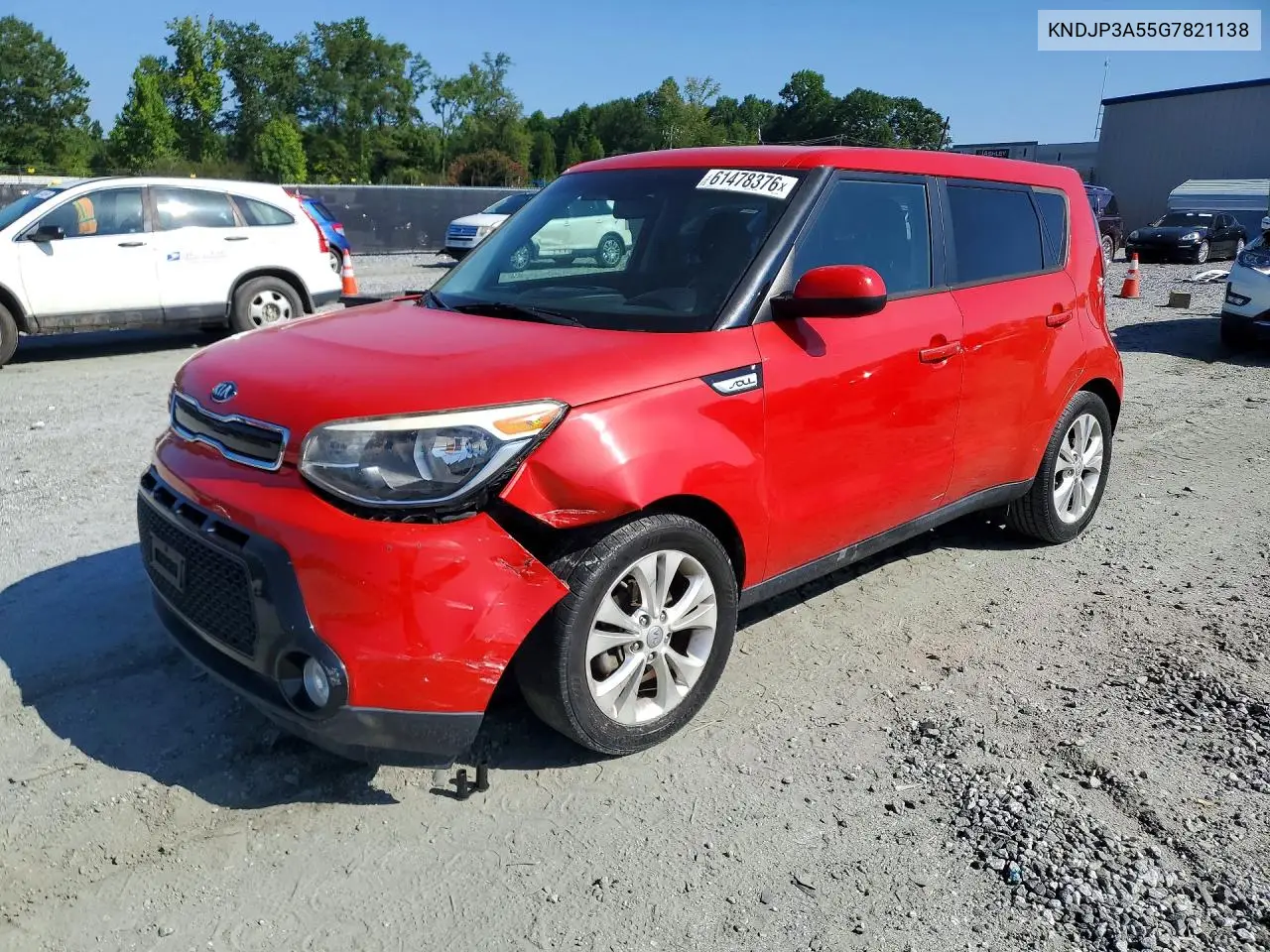 2016 Kia Soul + VIN: KNDJP3A55G7821138 Lot: 61478376
