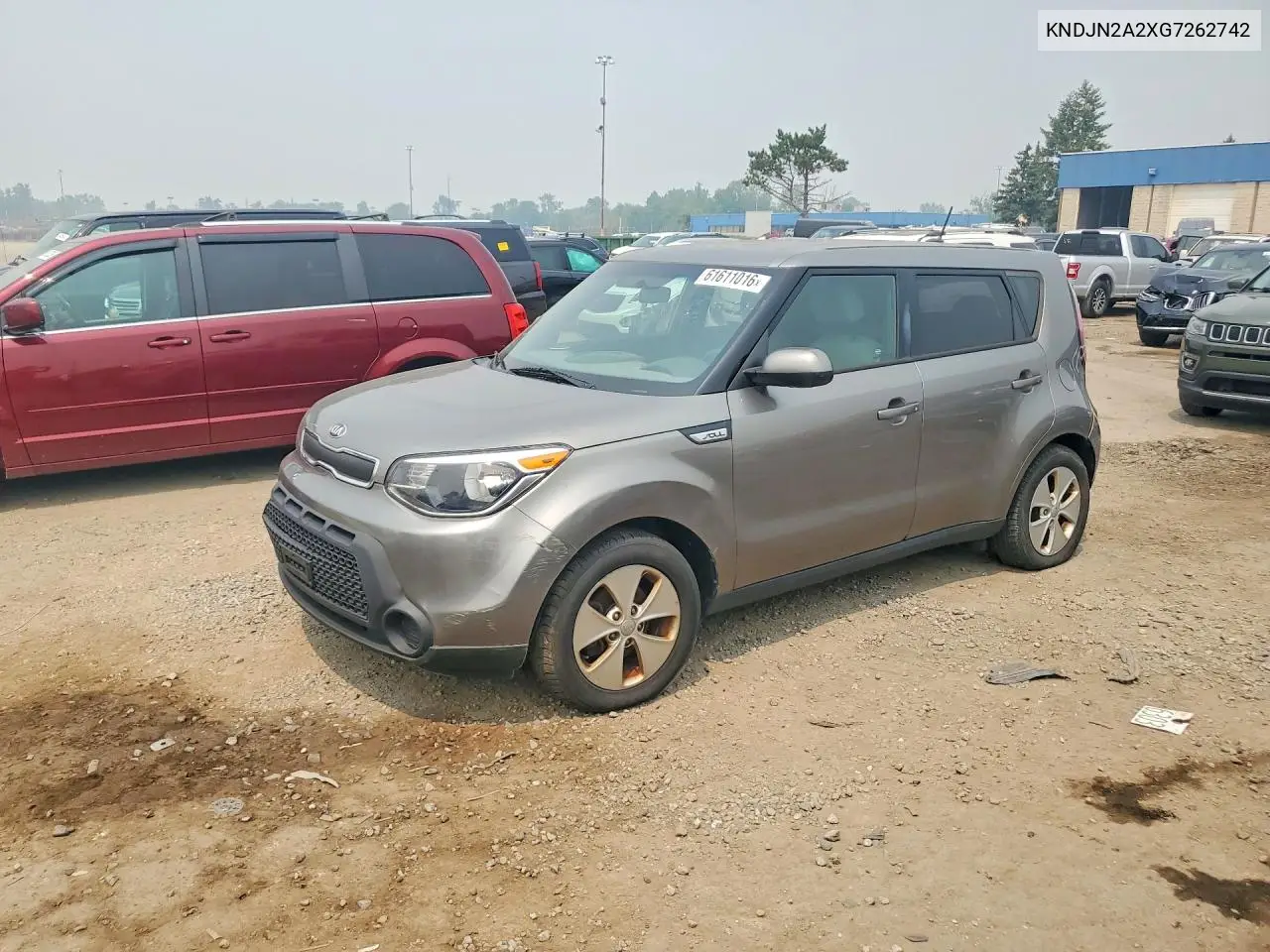 2016 Kia Soul Base VIN: KNDJN2A2XG7262742 Lot: 61611016