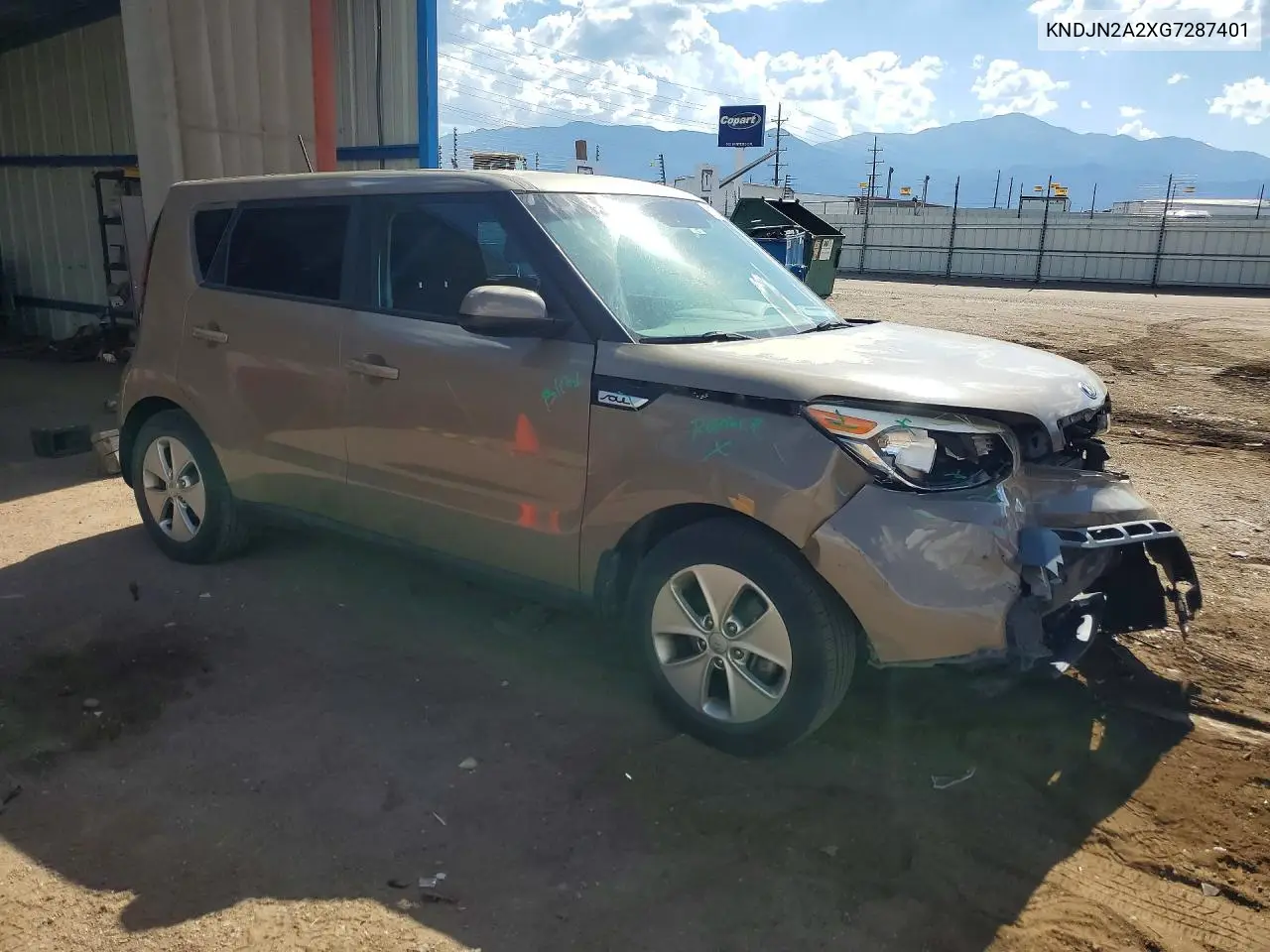 2016 Kia Soul Base VIN: KNDJN2A2XG7287401 Lot: 61743996