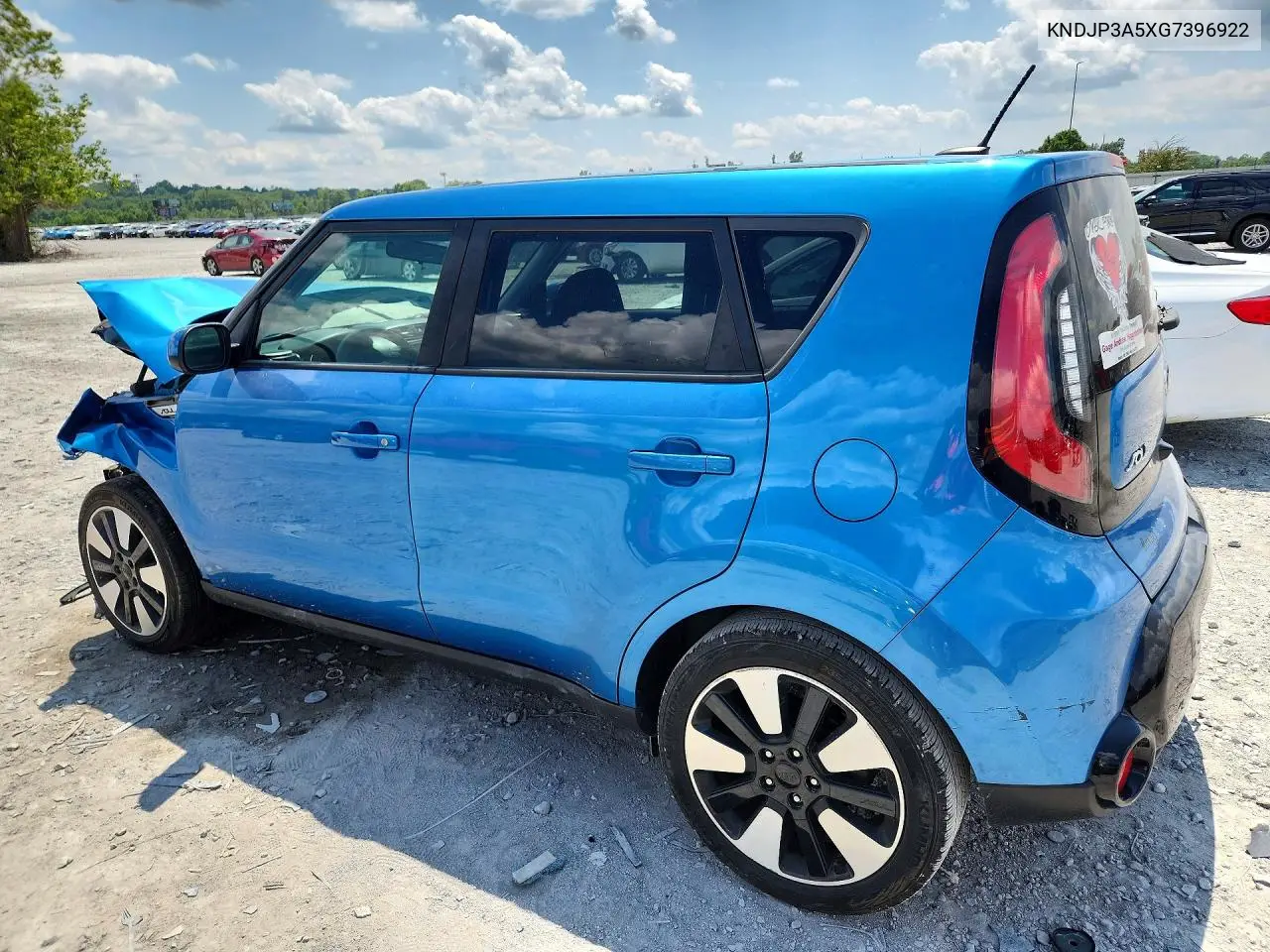 2016 Kia Soul + VIN: KNDJP3A5XG7396922 Lot: 61869796
