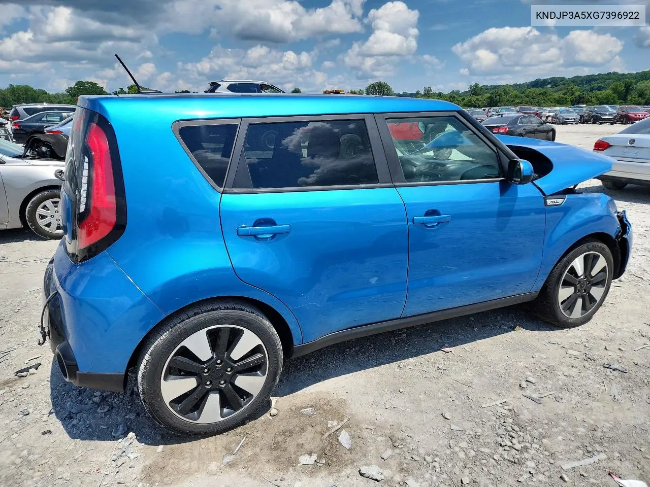2016 Kia Soul + VIN: KNDJP3A5XG7396922 Lot: 61869796