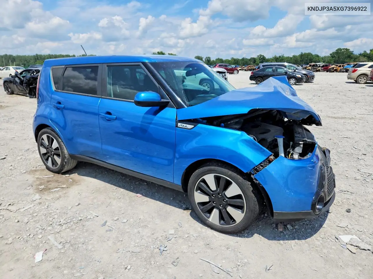2016 Kia Soul + VIN: KNDJP3A5XG7396922 Lot: 61869796