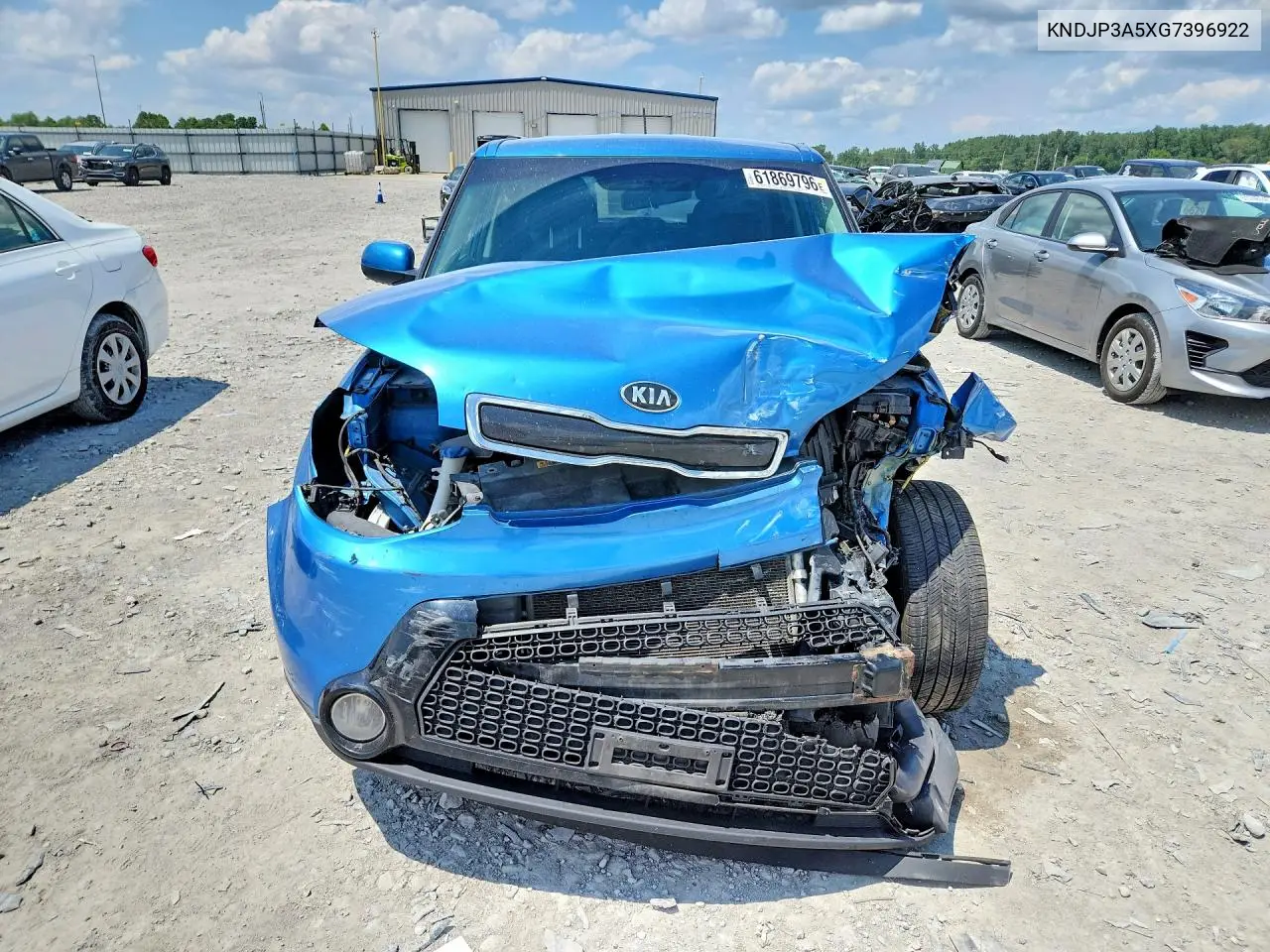 2016 Kia Soul + VIN: KNDJP3A5XG7396922 Lot: 61869796