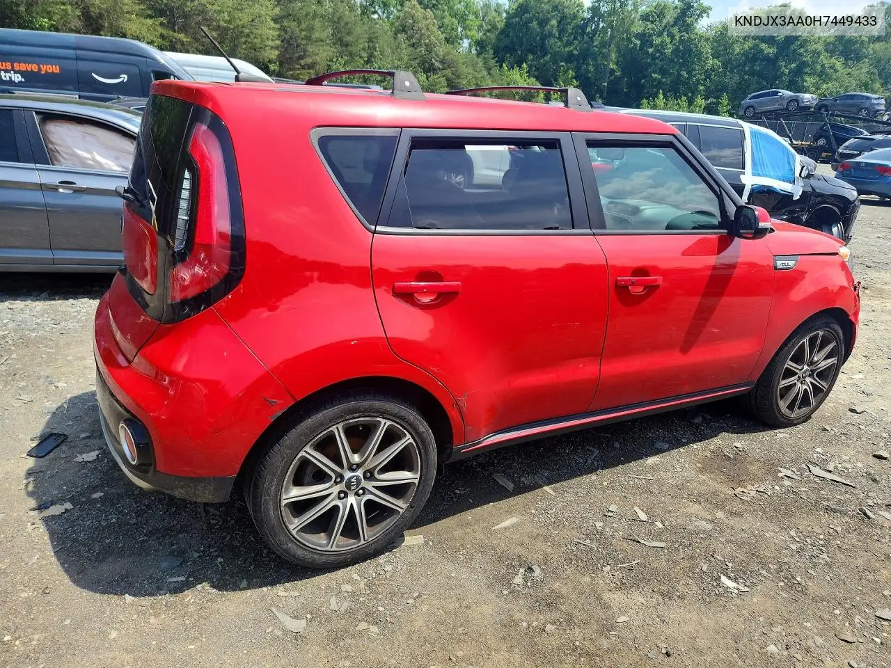 2017 Kia Soul ! VIN: KNDJX3AA0H7449433 Lot: 56567336