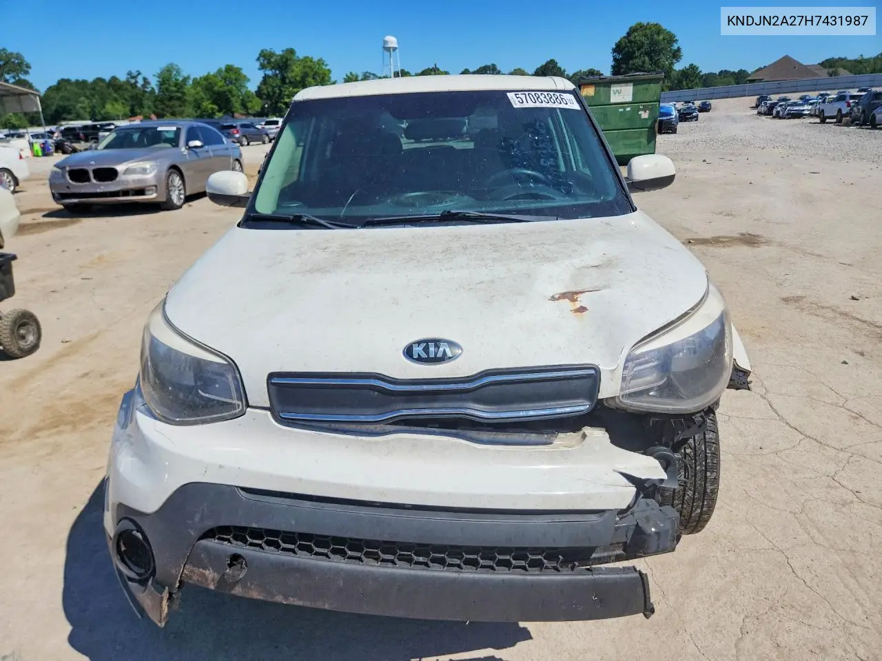 2017 Kia Soul Base VIN: KNDJN2A27H7431987 Lot: 57083886