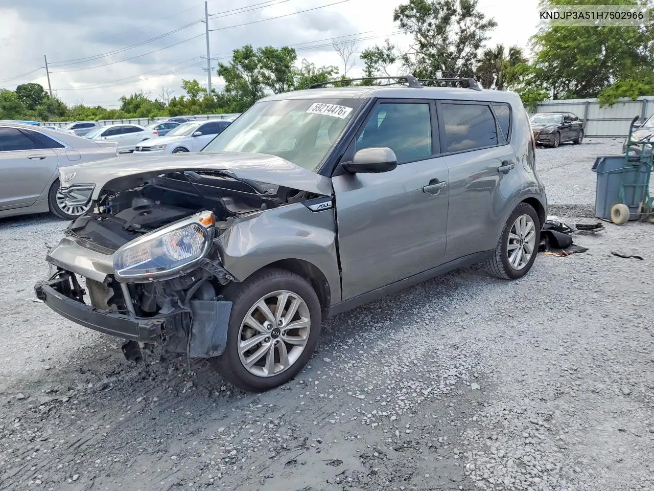 2017 Kia Soul + VIN: KNDJP3A51H7502966 Lot: 59214476