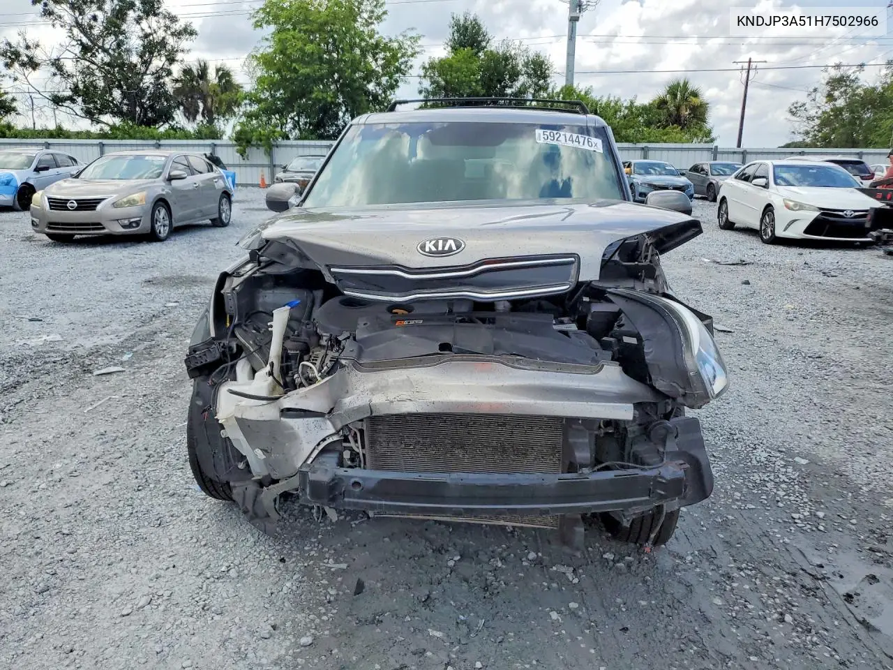 2017 Kia Soul + VIN: KNDJP3A51H7502966 Lot: 59214476