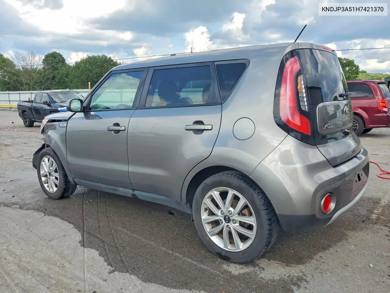 2017 Kia Soul + VIN: KNDJP3A51H7421370 Lot: 61332026