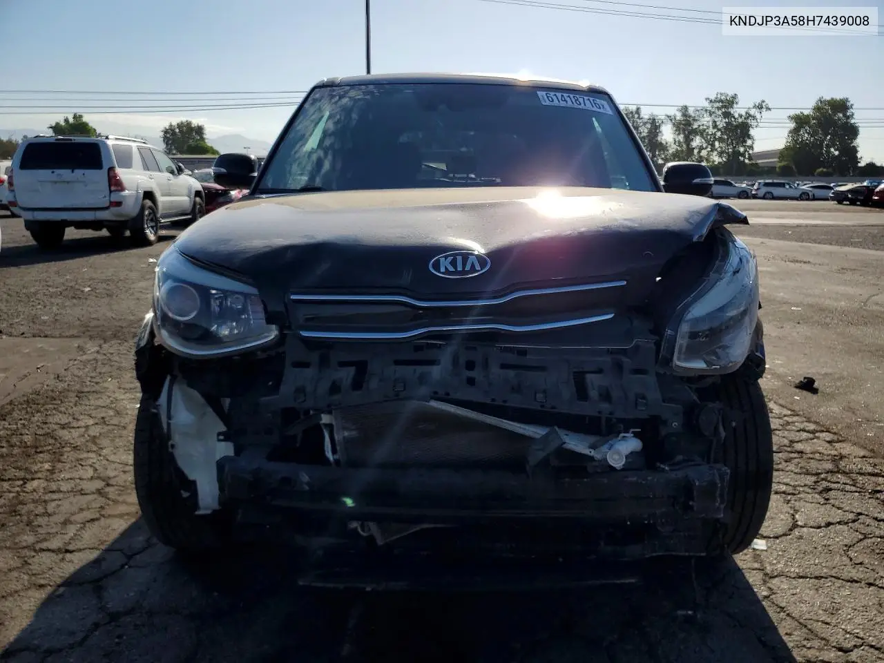 2017 Kia Soul + VIN: KNDJP3A58H7439008 Lot: 61418716