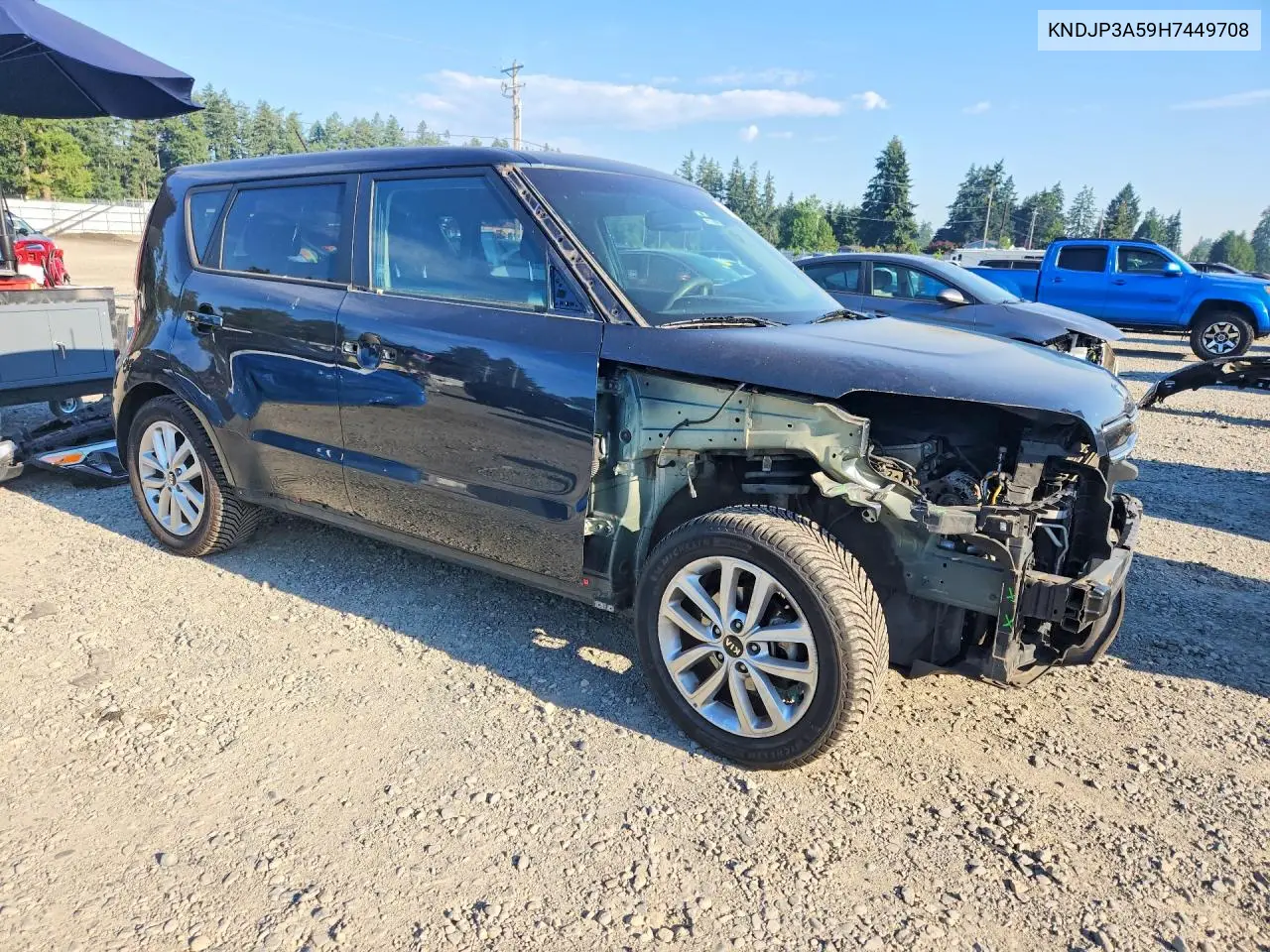 2017 Kia Soul + VIN: KNDJP3A59H7449708 Lot: 61479576