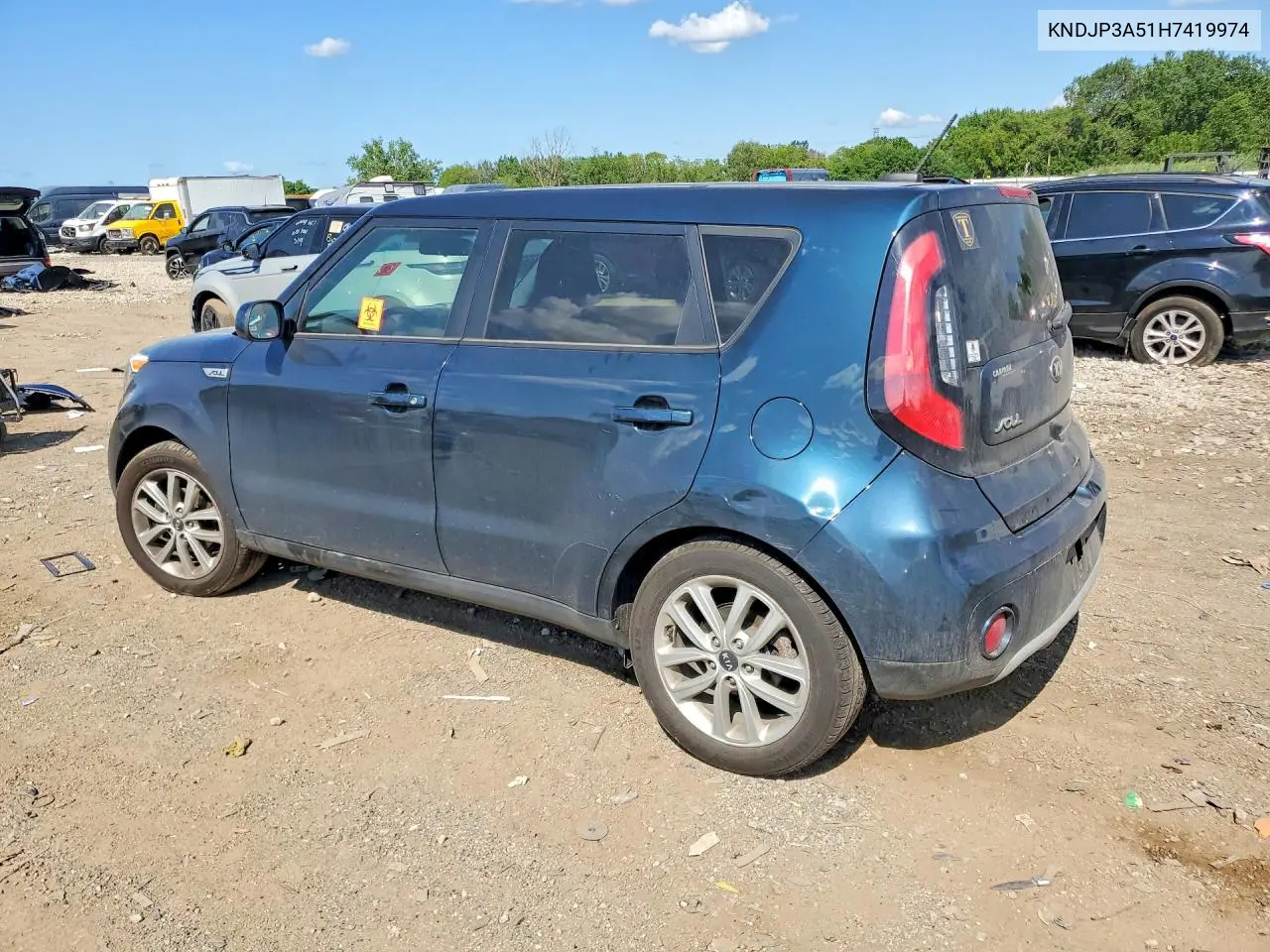 2017 Kia Soul + VIN: KNDJP3A51H7419974 Lot: 62280526