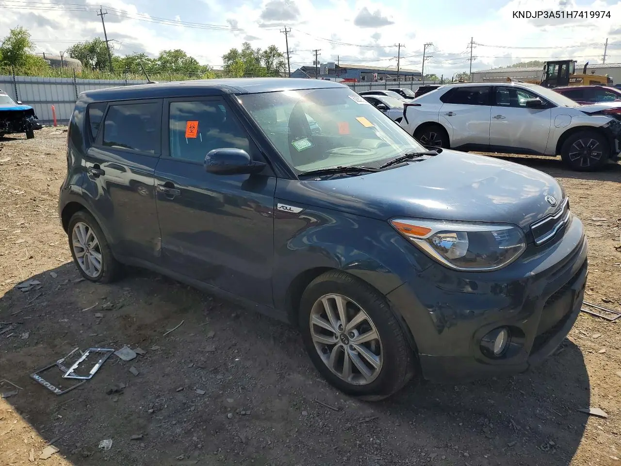 2017 Kia Soul + VIN: KNDJP3A51H7419974 Lot: 62280526