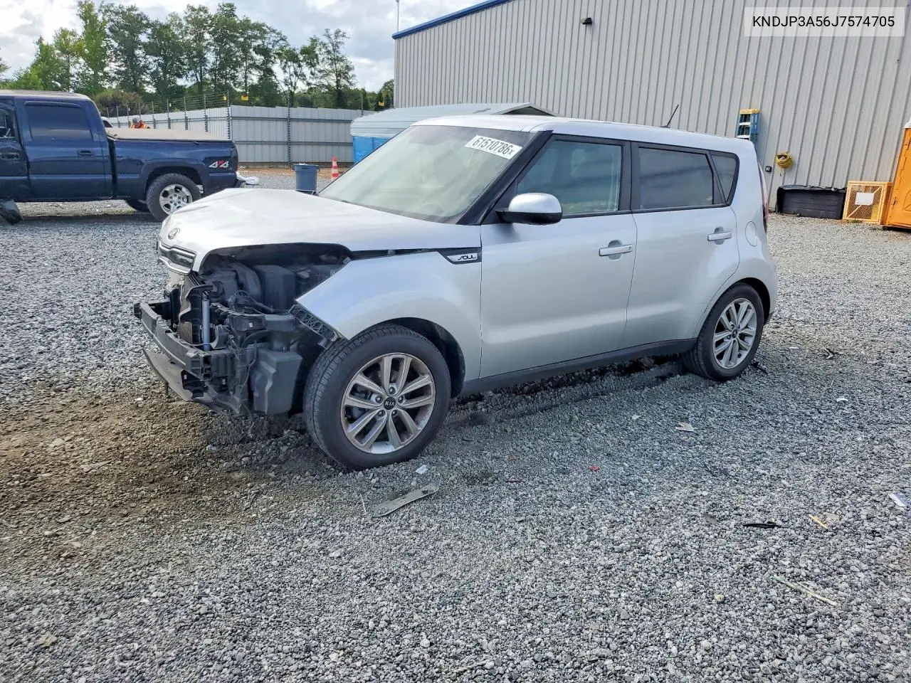 2018 Kia Soul + VIN: KNDJP3A56J7574705 Lot: 61510786