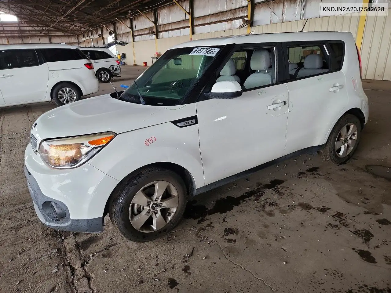 2018 Kia Soul Base VIN: KNDJN2A20J7542628 Lot: 61577986