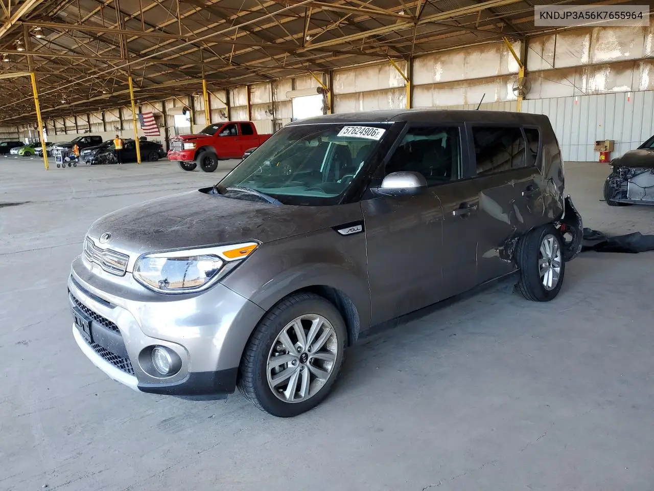 2019 Kia Soul + VIN: KNDJP3A56K7655964 Lot: 57624906