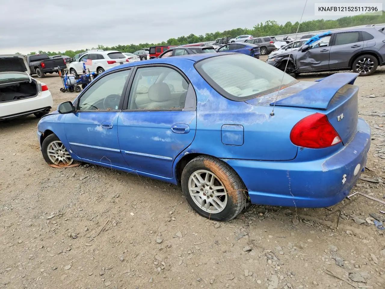 2002 Kia Spectra Base VIN: KNAFB121525117396 Lot: 53992806