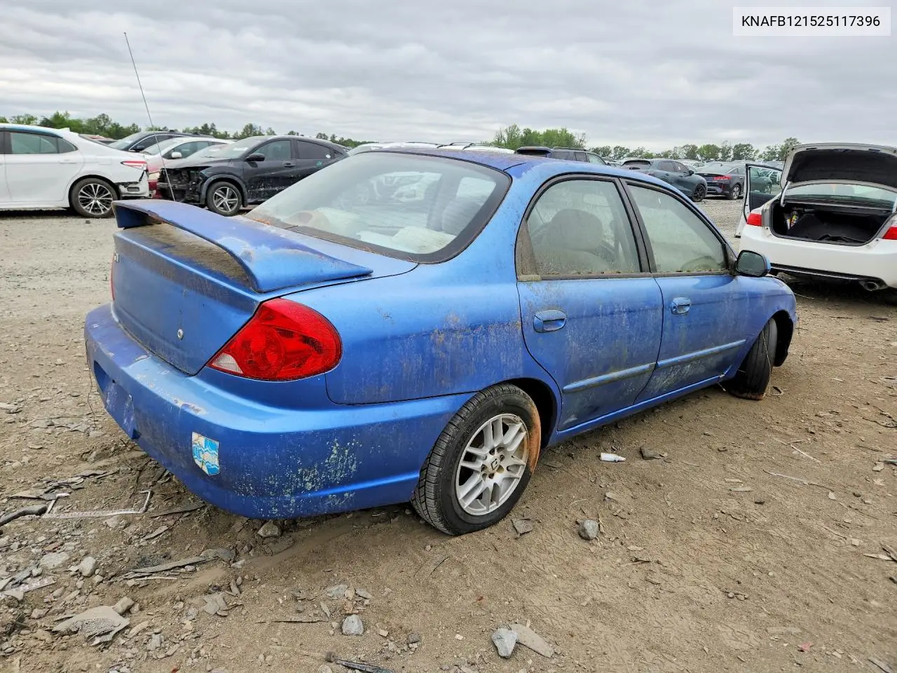 2002 Kia Spectra Base VIN: KNAFB121525117396 Lot: 53992806