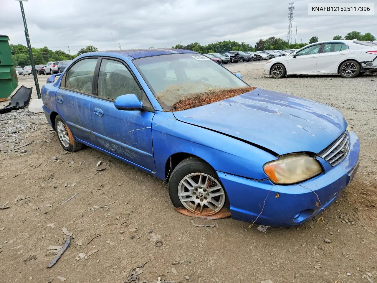 2002 Kia Spectra Base VIN: KNAFB121525117396 Lot: 53992806