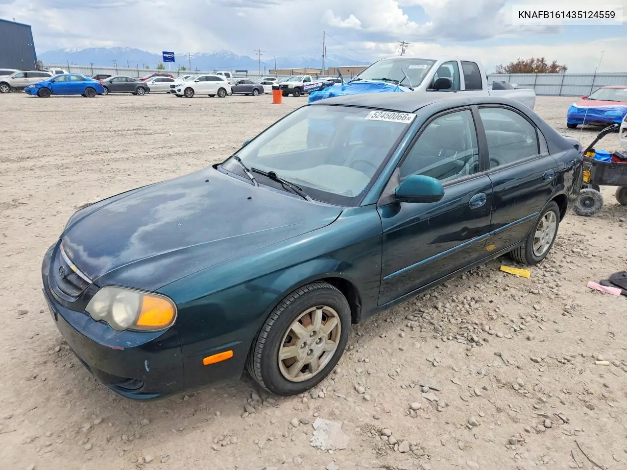 2003 Kia Spectra Gs VIN: KNAFB161435124559 Lot: 52450066