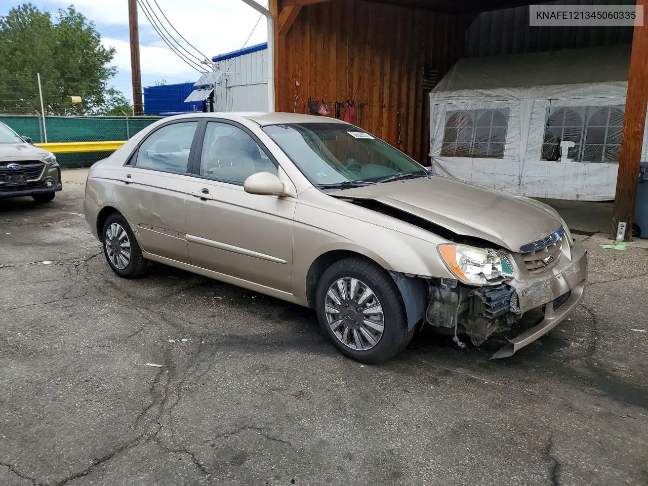 2004 Kia Spectra Lx VIN: KNAFE121345060335 Lot: 56520566