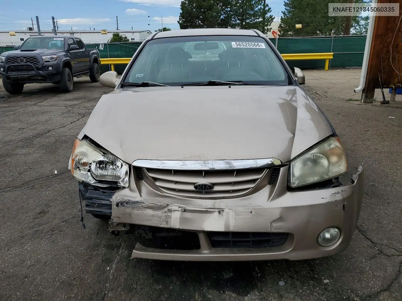 2004 Kia Spectra Lx VIN: KNAFE121345060335 Lot: 56520566