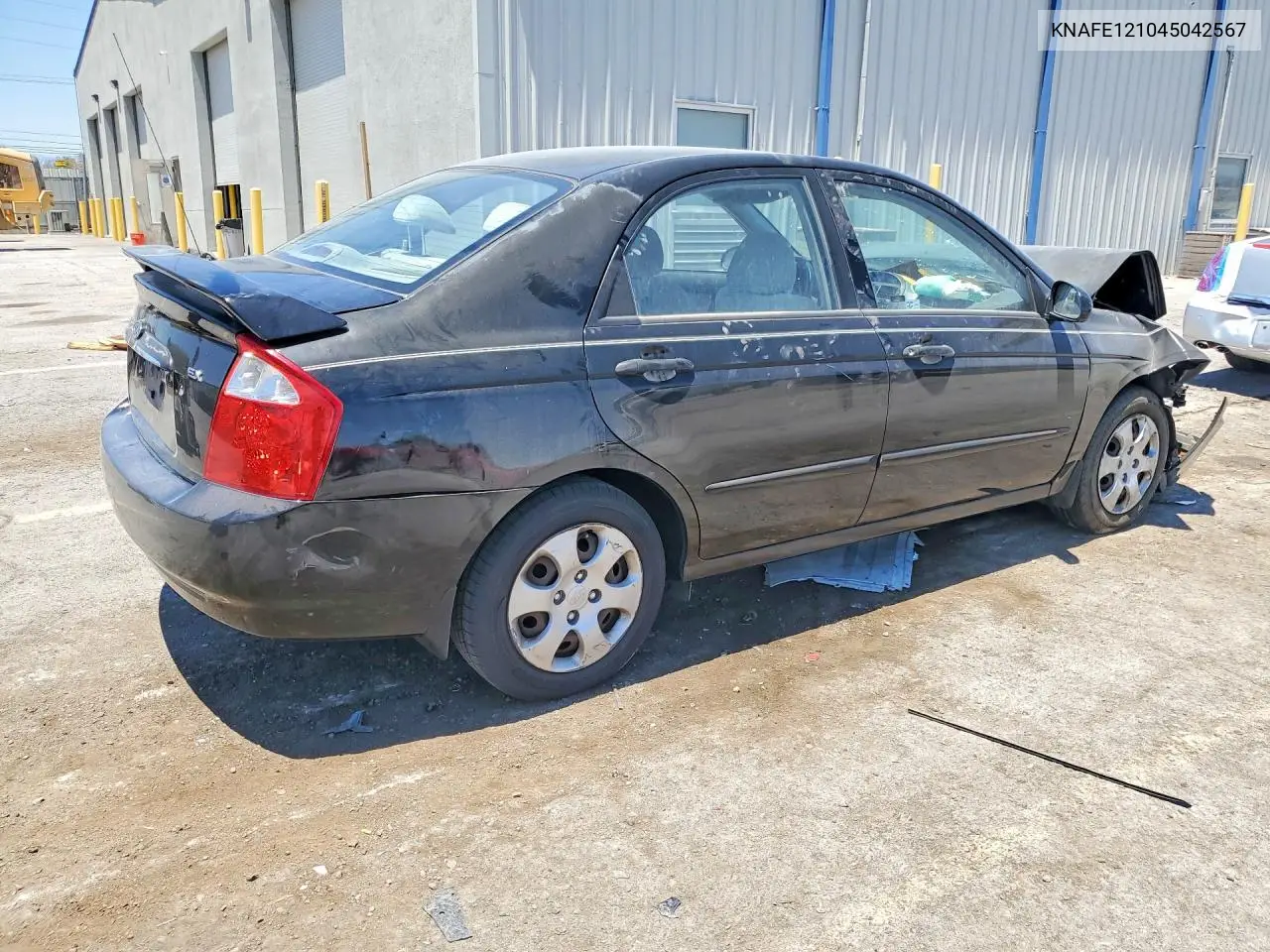 2004 Kia Spectra Lx VIN: KNAFE121045042567 Lot: 58450446