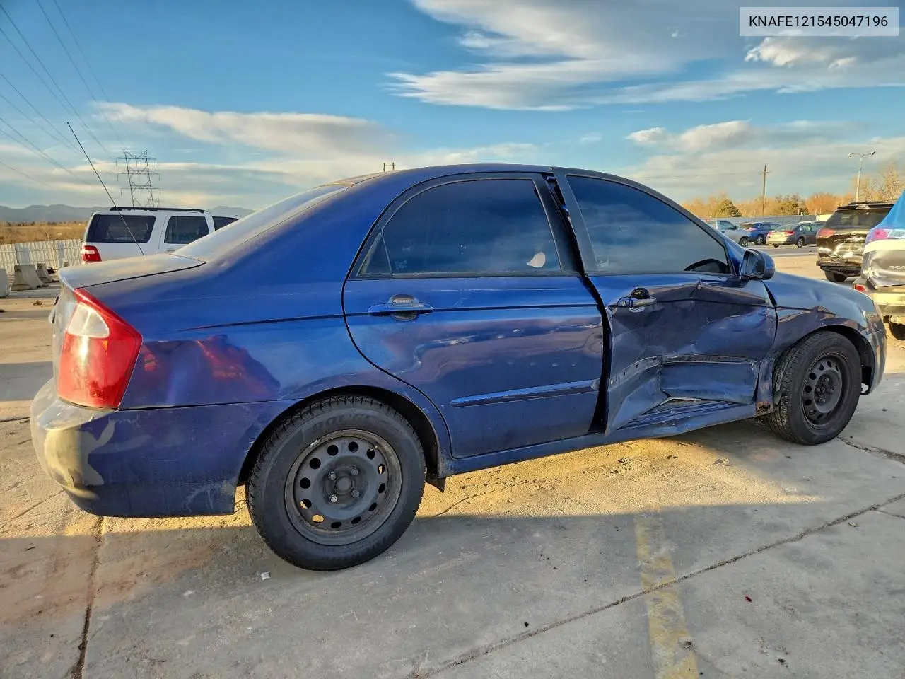 2004 Kia Spectra Lx VIN: KNAFE121545047196 Lot: 74065055