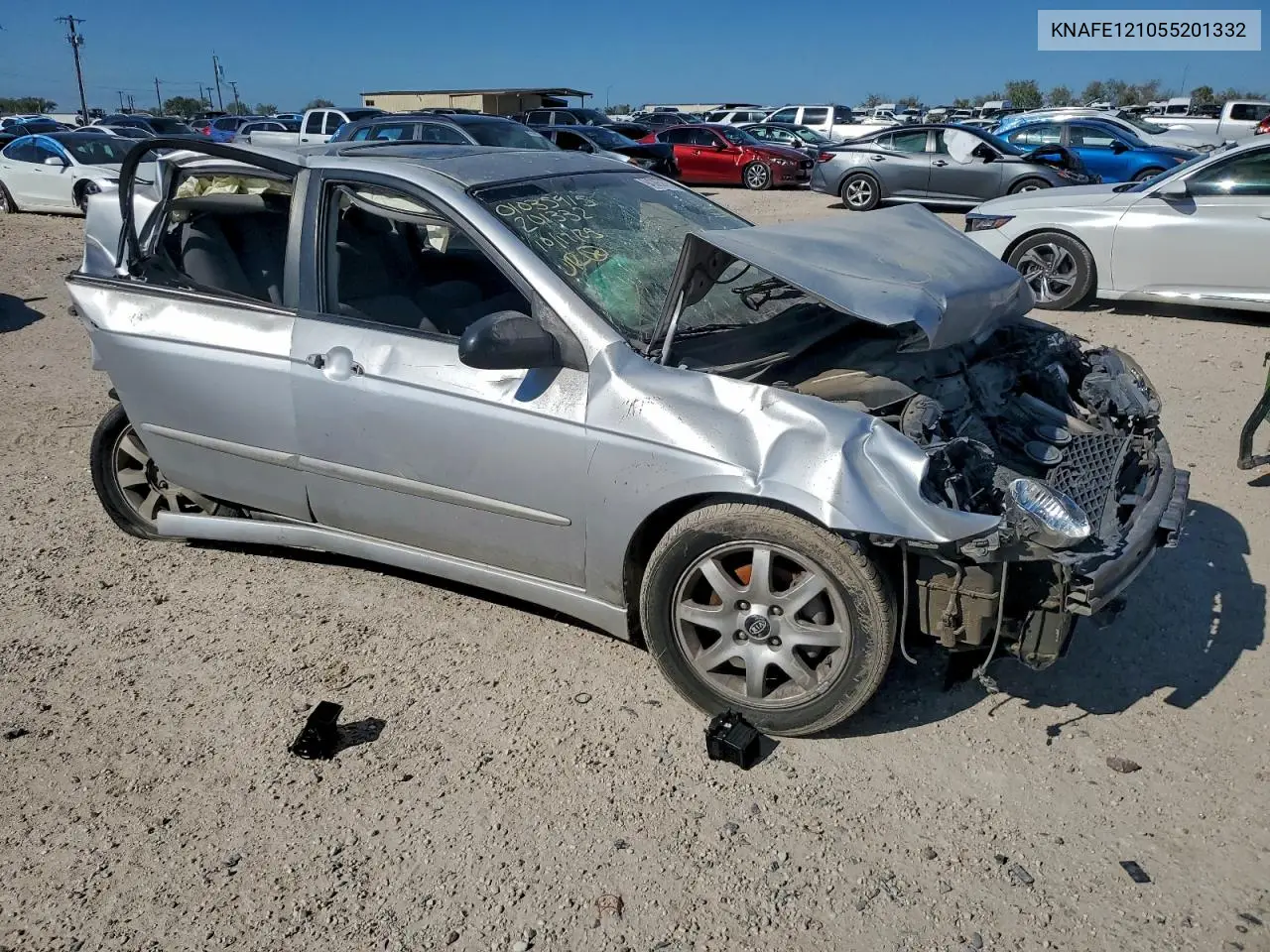 2005 Kia Spectra Lx VIN: KNAFE121055201332 Lot: 47115326