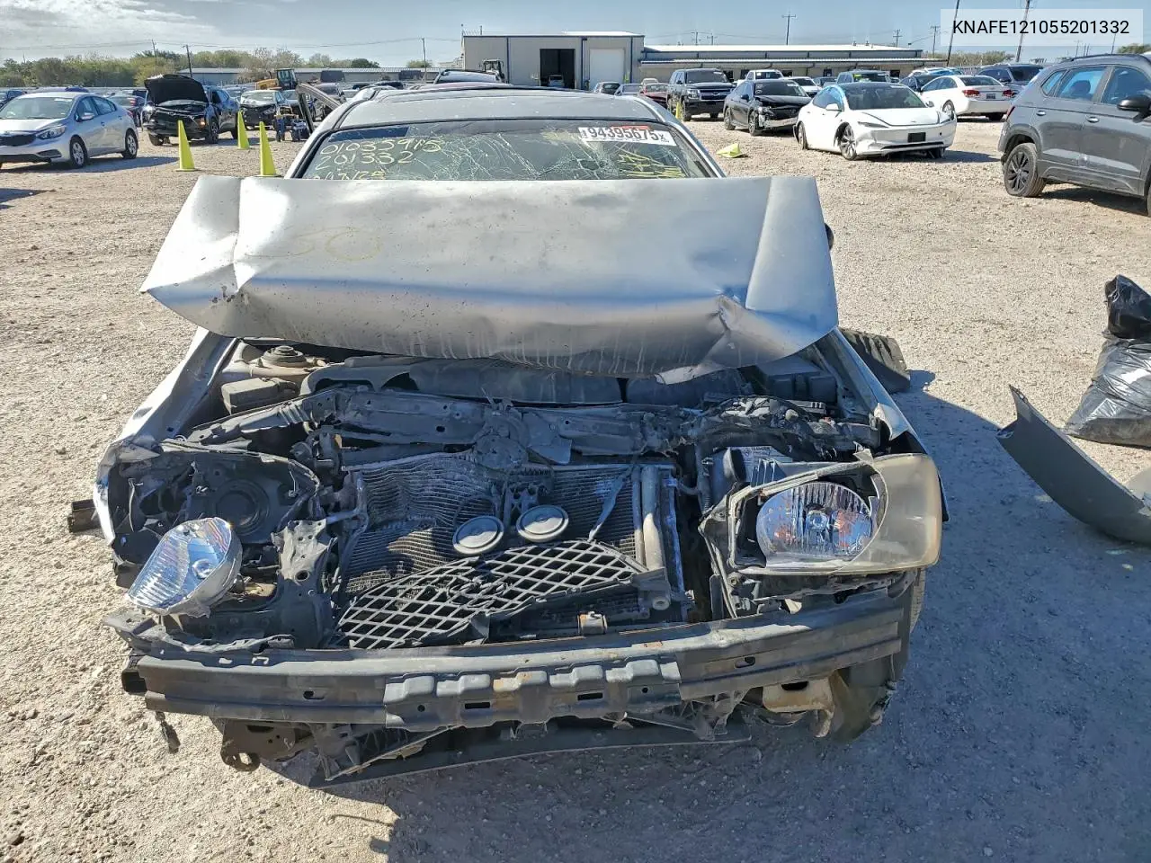 2005 Kia Spectra Lx VIN: KNAFE121055201332 Lot: 47115326