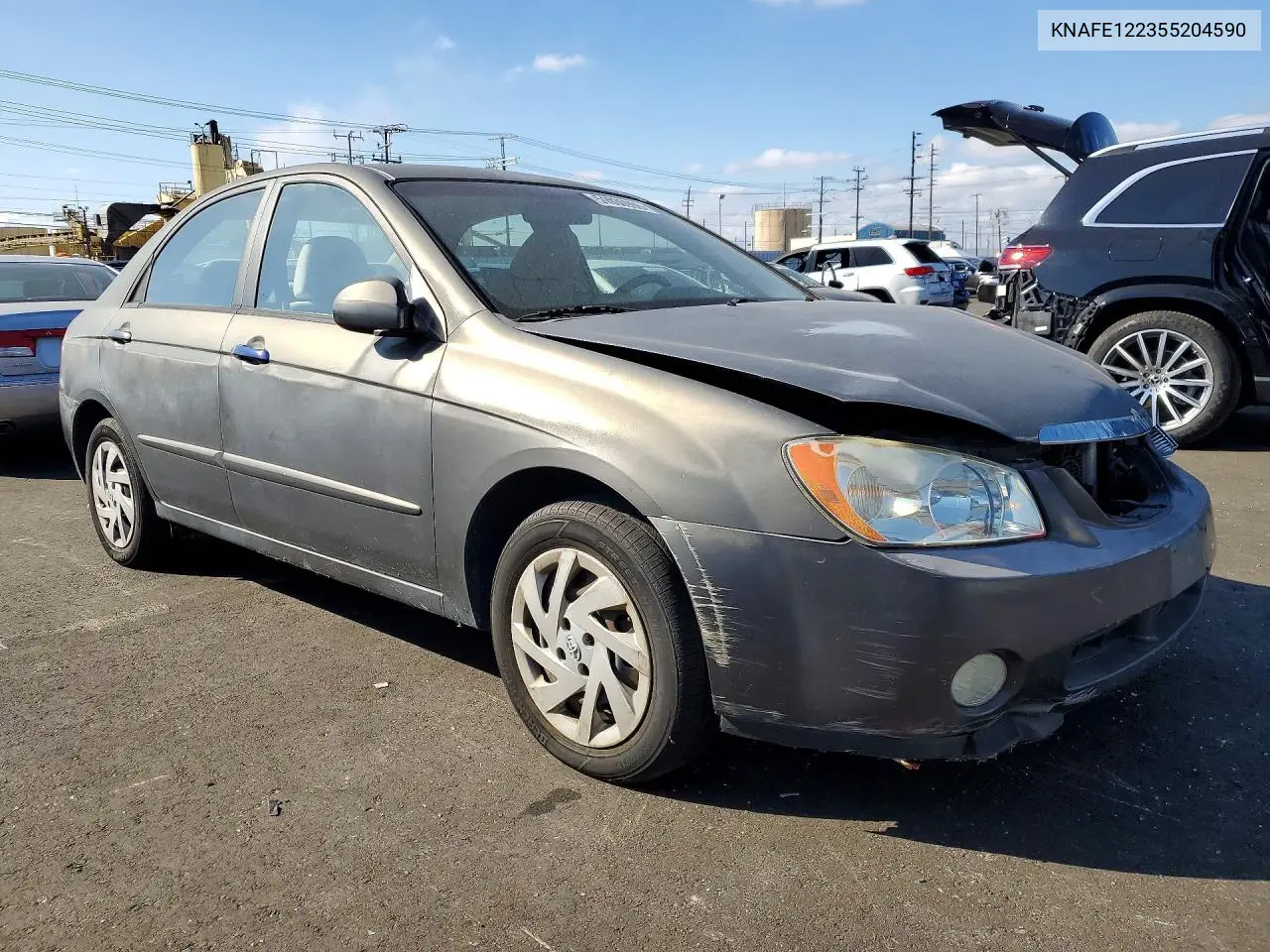 2005 Kia Spectra VIN: KNAFE122355204590 Lot: 51030966
