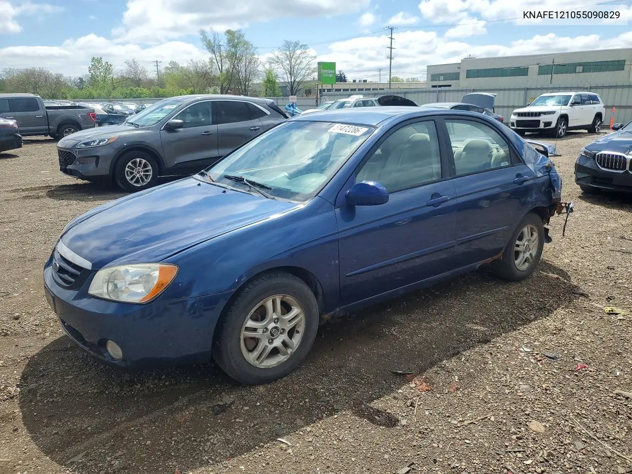 2005 Kia Spectra Lx/Ex VIN: KNAFE121055090829 Lot: 51472286