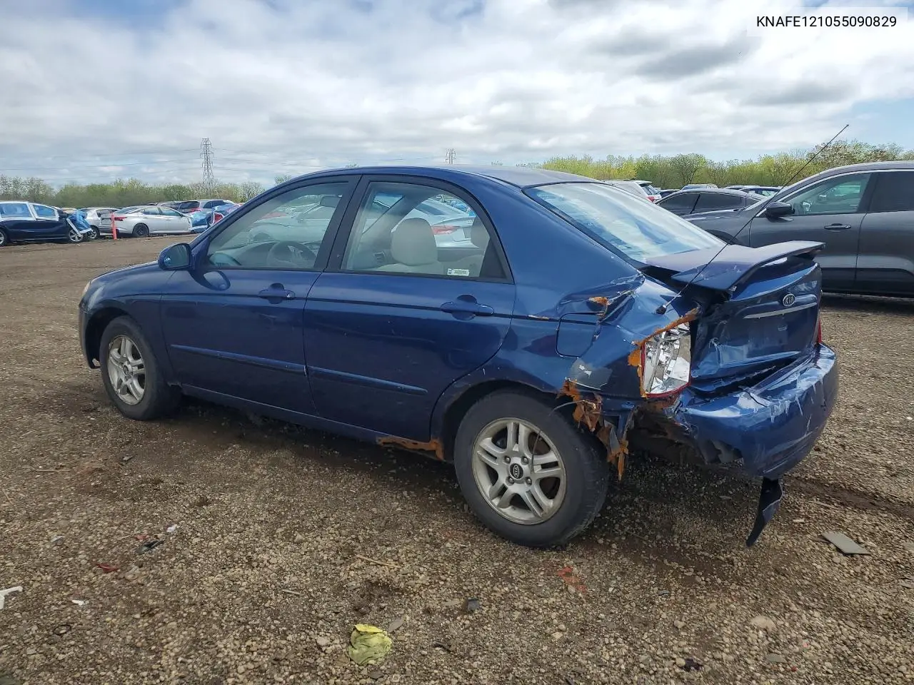 2005 Kia Spectra Lx/Ex VIN: KNAFE121055090829 Lot: 51472286
