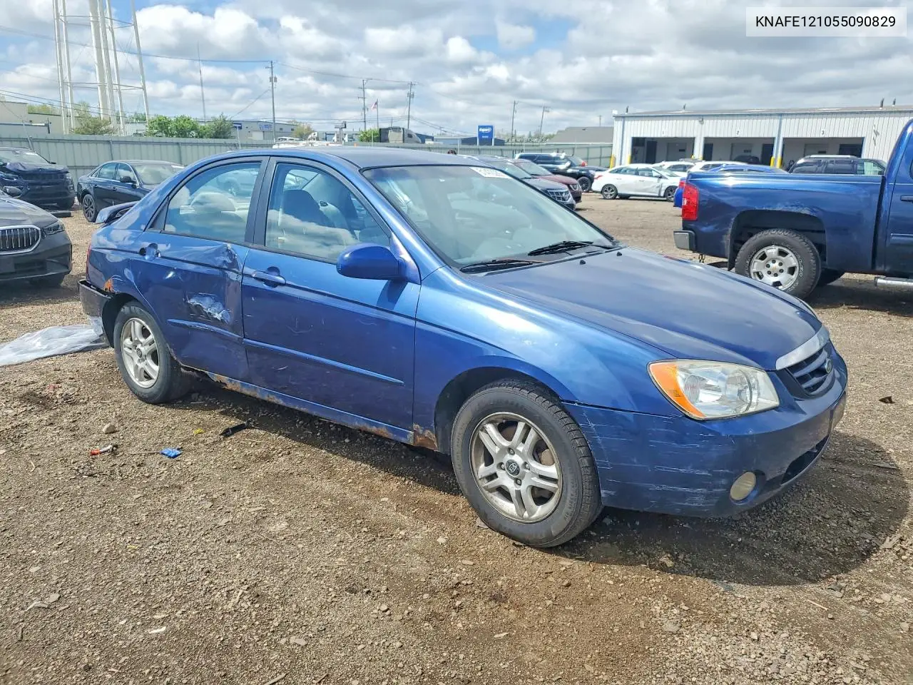 2005 Kia Spectra Lx/Ex VIN: KNAFE121055090829 Lot: 51472286