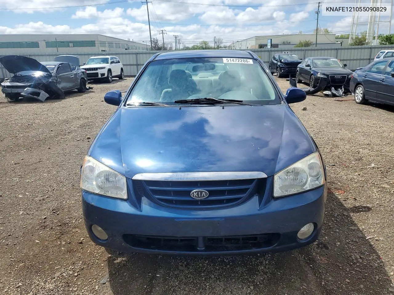 2005 Kia Spectra Lx/Ex VIN: KNAFE121055090829 Lot: 51472286