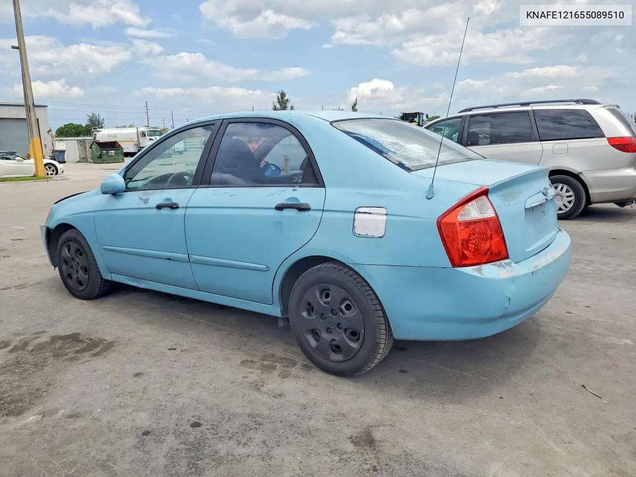2005 Kia Spectra Lx VIN: KNAFE121655089510 Lot: 55598346