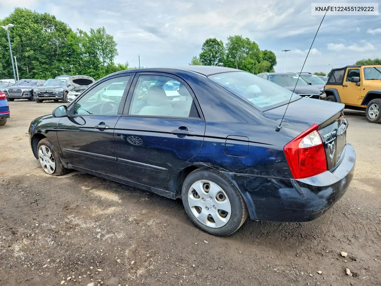 2005 Kia Spectra Lx VIN: KNAFE122455129222 Lot: 57332286