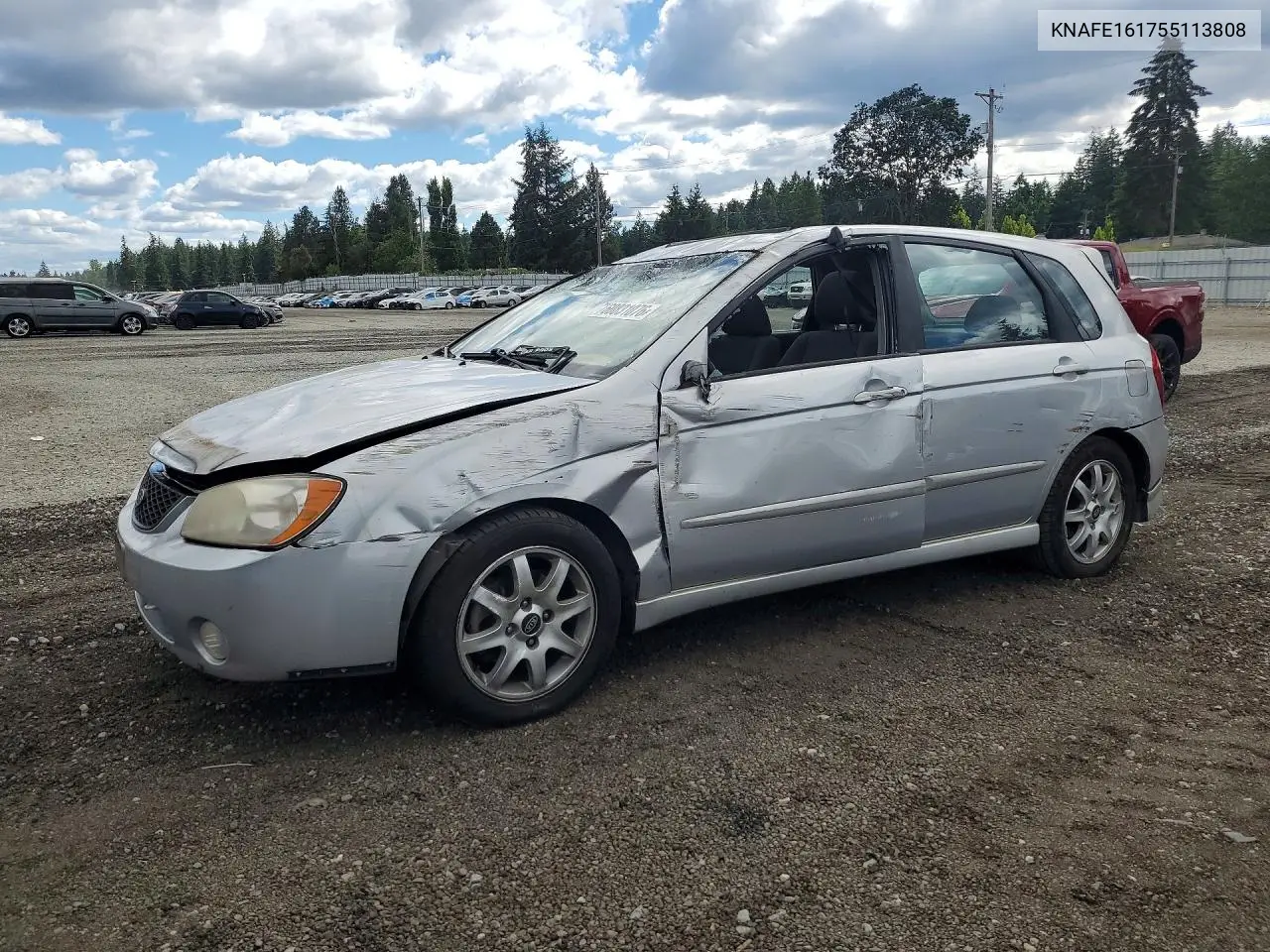 2005 Kia Spectra Spectra5 VIN: KNAFE161755113808 Lot: 60831076