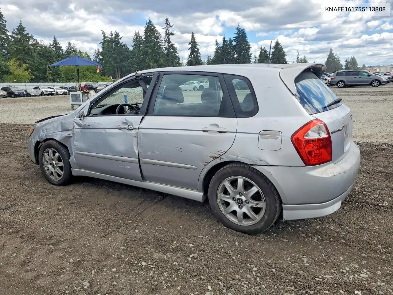 2005 Kia Spectra Spectra5 VIN: KNAFE161755113808 Lot: 60831076