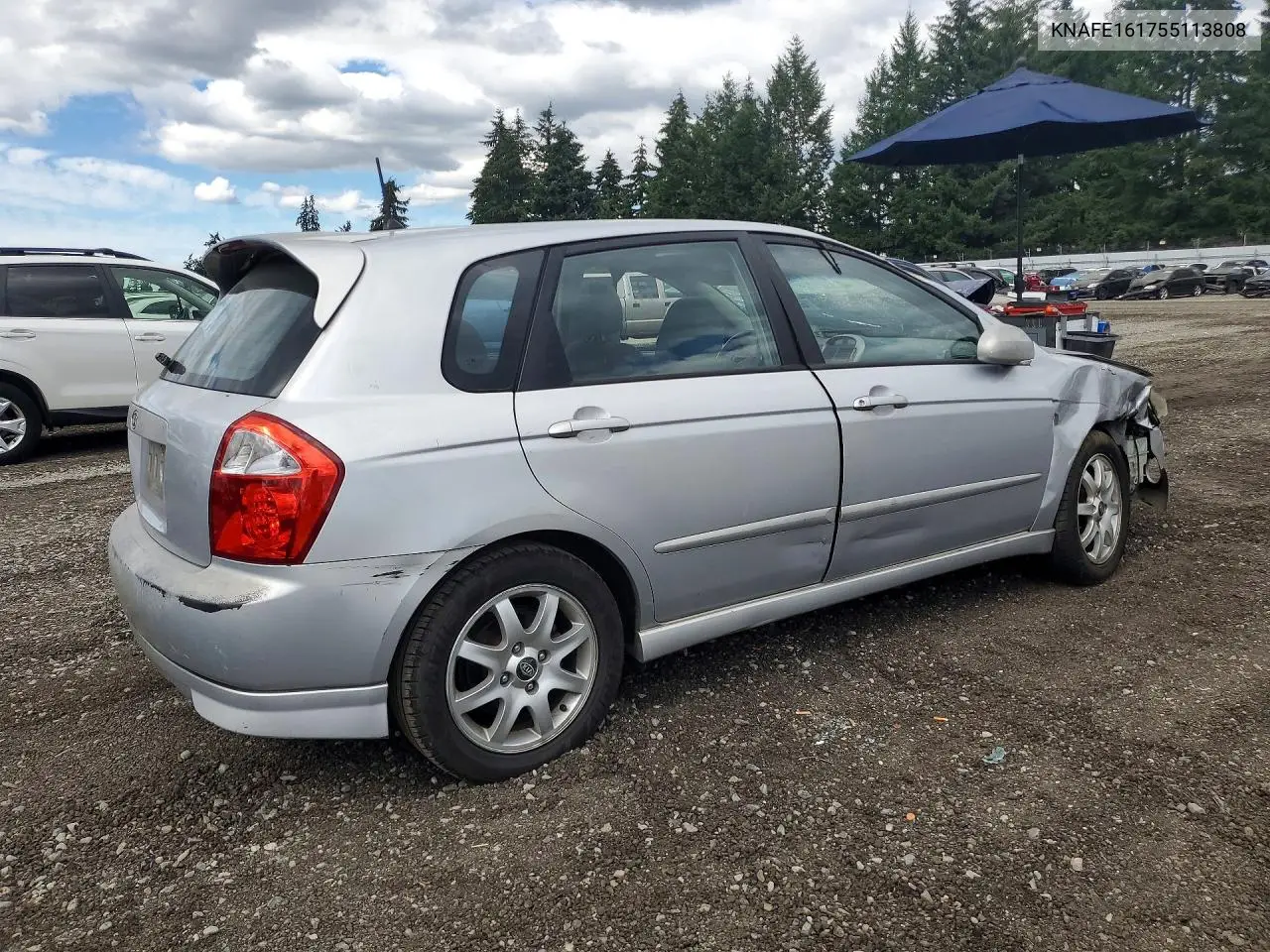 2005 Kia Spectra Spectra5 VIN: KNAFE161755113808 Lot: 60831076
