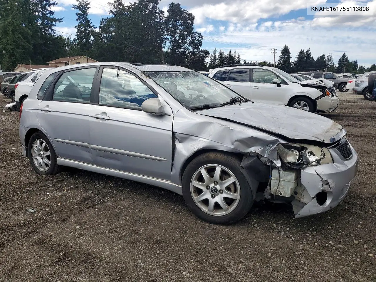 2005 Kia Spectra Spectra5 VIN: KNAFE161755113808 Lot: 60831076