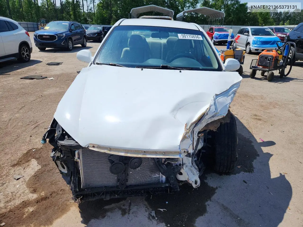 2006 Kia Spectra Ex VIN: KNAFE121365373131 Lot: 50115656