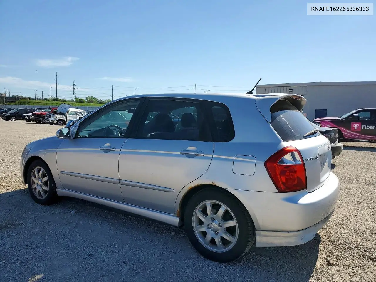 2006 Kia Spectra Spectra5 VIN: KNAFE162265336333 Lot: 54428056