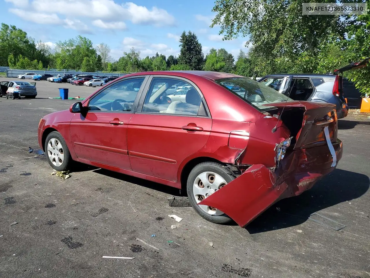 2006 Kia Spectra Ex VIN: KNAFE121365373310 Lot: 54681586