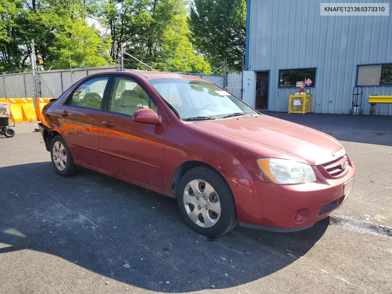 2006 Kia Spectra Ex VIN: KNAFE121365373310 Lot: 54681586