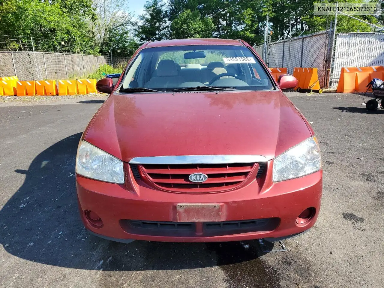 2006 Kia Spectra Ex VIN: KNAFE121365373310 Lot: 54681586