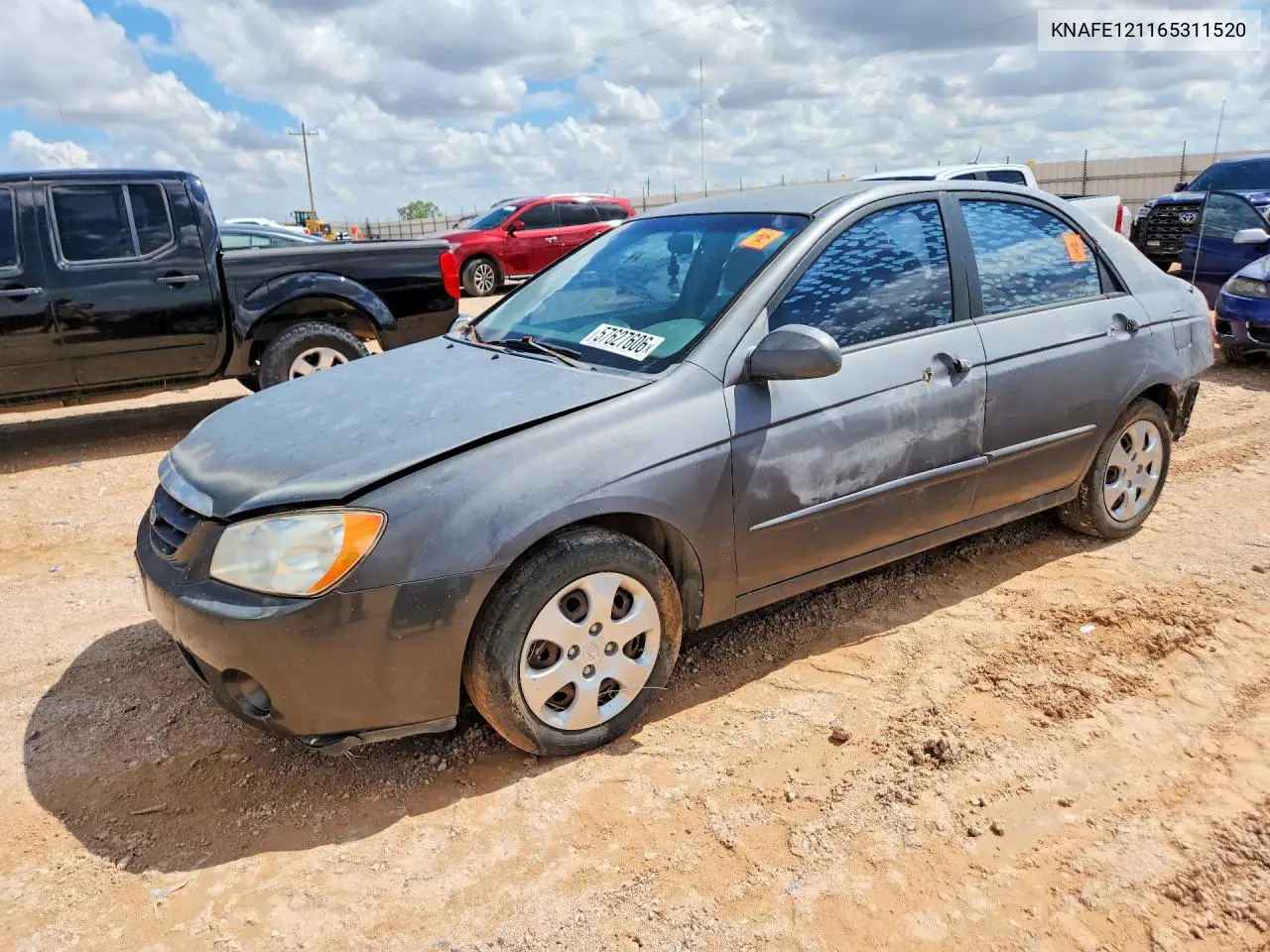 2006 Kia Spectra Ex VIN: KNAFE121165311520 Lot: 57627606