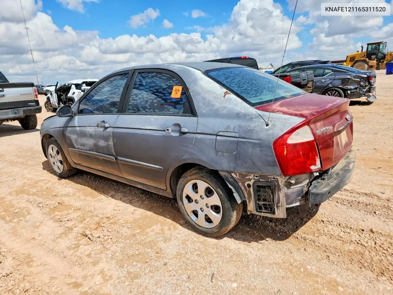 2006 Kia Spectra Ex VIN: KNAFE121165311520 Lot: 57627606