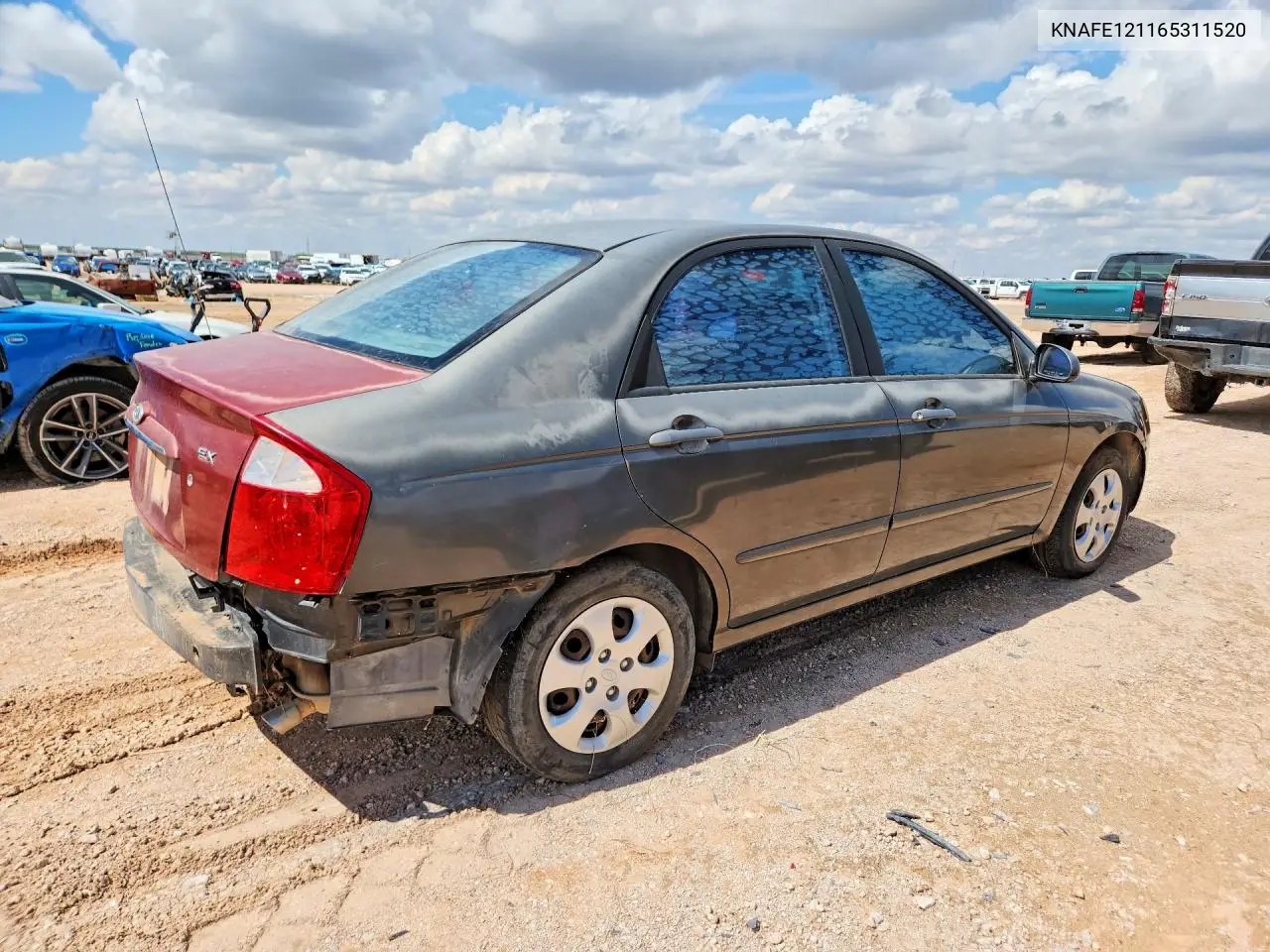 2006 Kia Spectra Ex VIN: KNAFE121165311520 Lot: 57627606