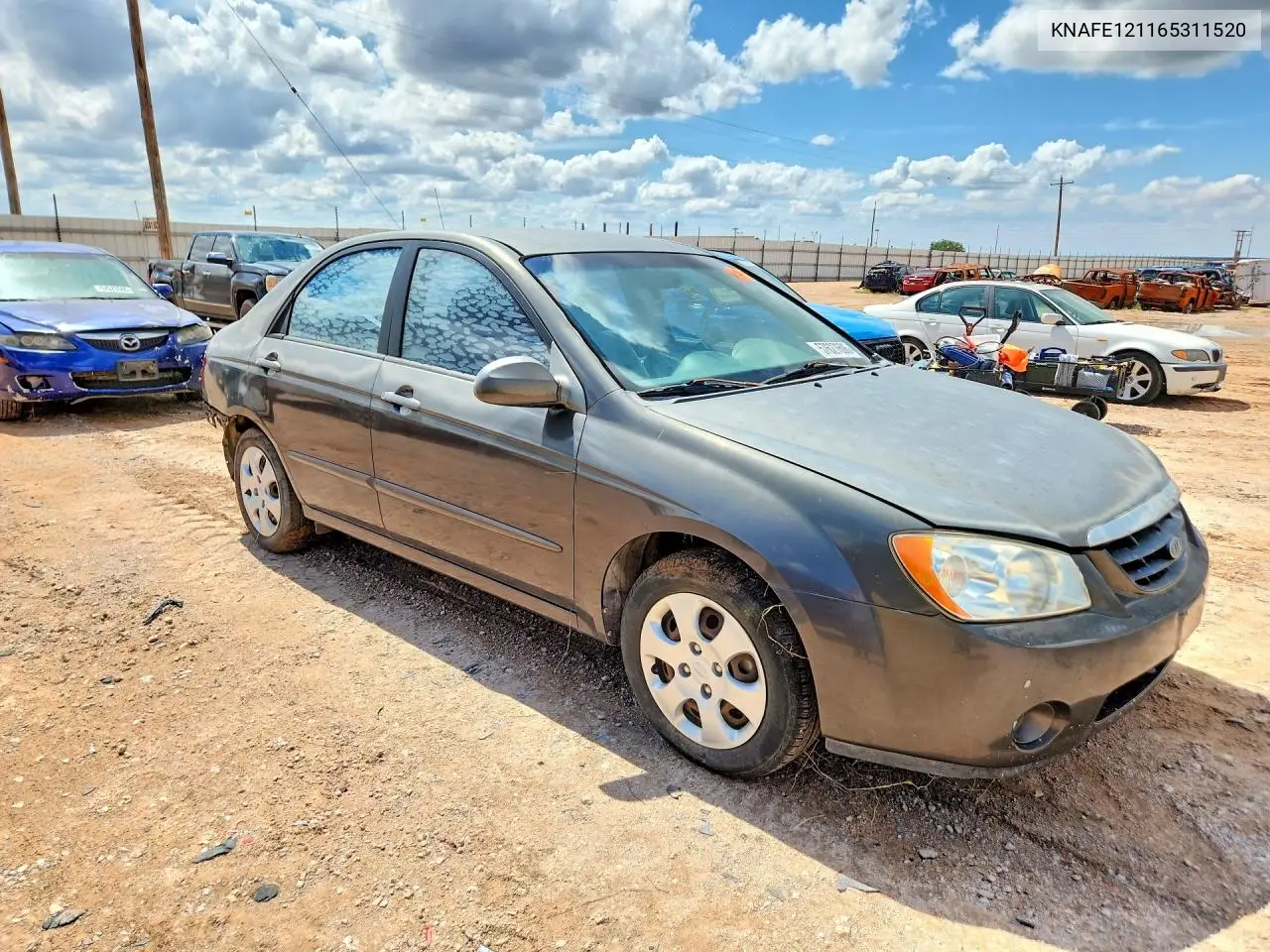 2006 Kia Spectra Ex VIN: KNAFE121165311520 Lot: 57627606