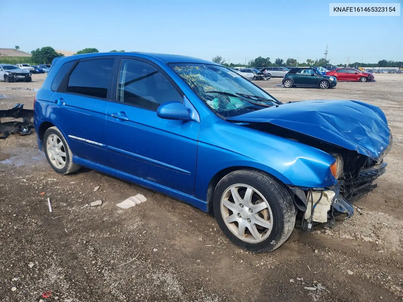 2006 Kia Spectra Spectra5 VIN: KNAFE161465323154 Lot: 58881236